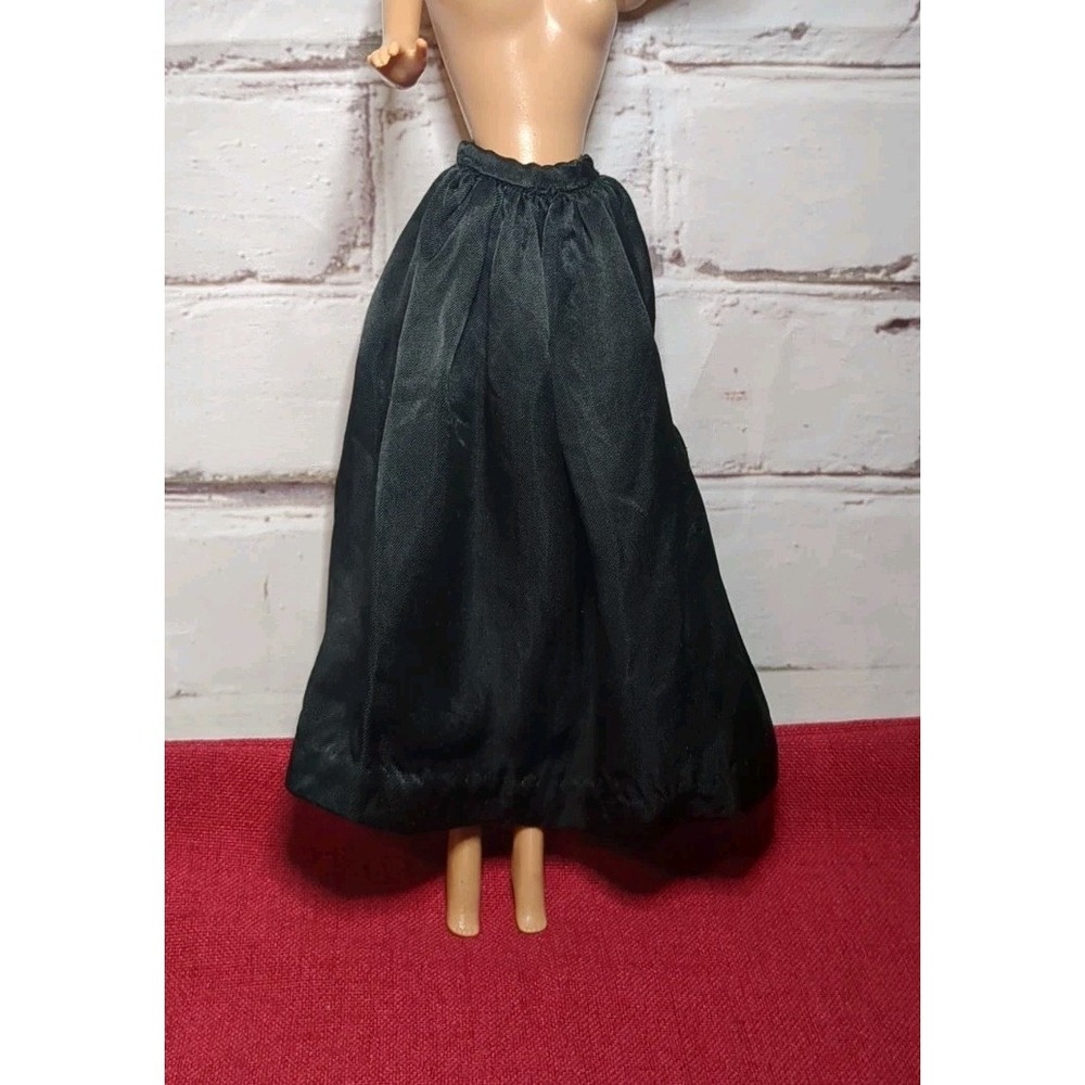 Vintage Barbie Pak Black Satin Long Skirt